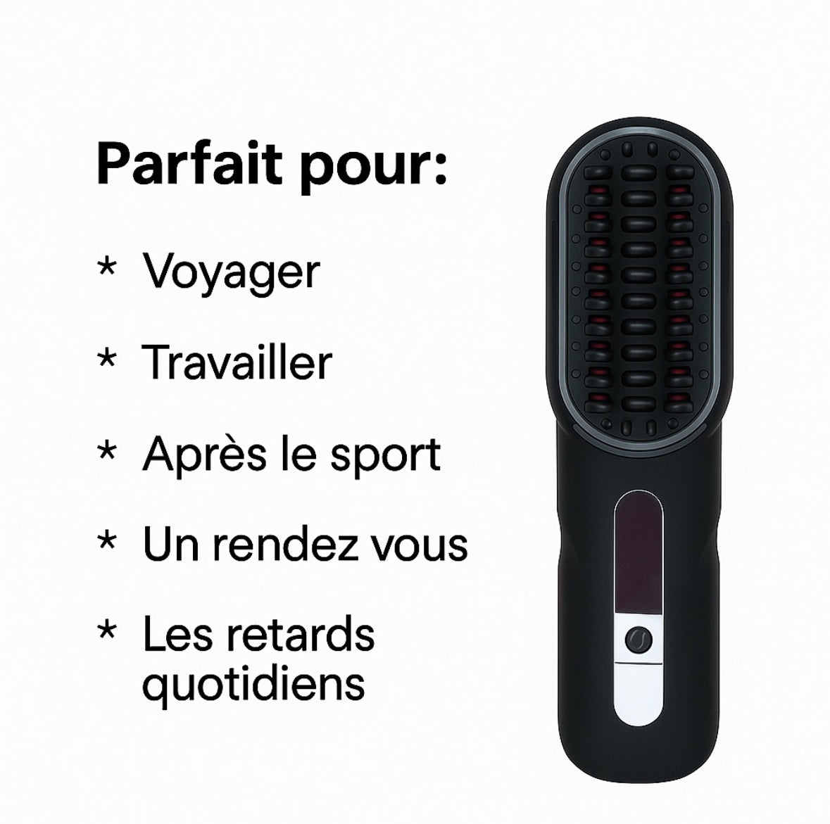 Hairly PRO - Brosse lissante et chauffante portable