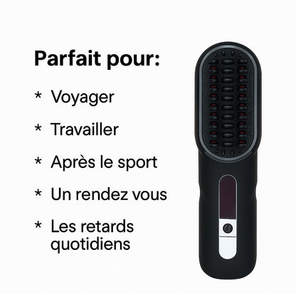 Hairly PRO - Brosse lissante et chauffante portable